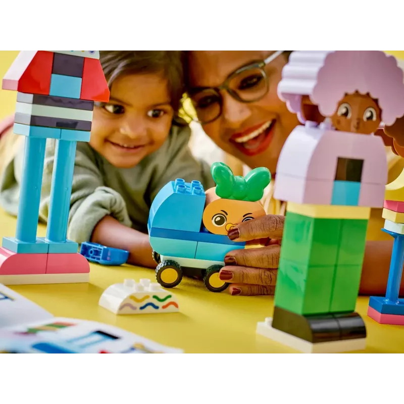 Brinquedo de construção LEGO DUPLO 10423 conjunto de pessoas para construir, 71 peças, a partir de 3 anos, figuras 260 mm de altura