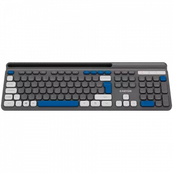 Teclado sem fios CANYON HKB-W03 cinzento – design compacto, alimentado por pilhas AAA, modelo CNS-HKBW03DG