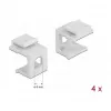 Delock - Módulo de entrada (vazio) - branco - 1 porta (pack de 4) (86819)