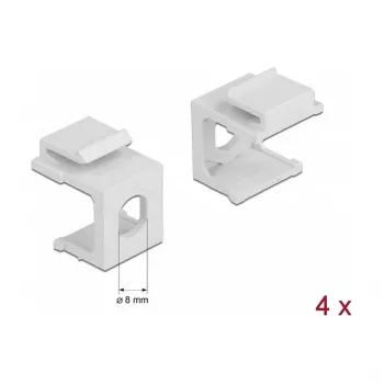 Delock - Módulo de entrada (vazio) - branco - 1 porta (pack de 4) (86819)