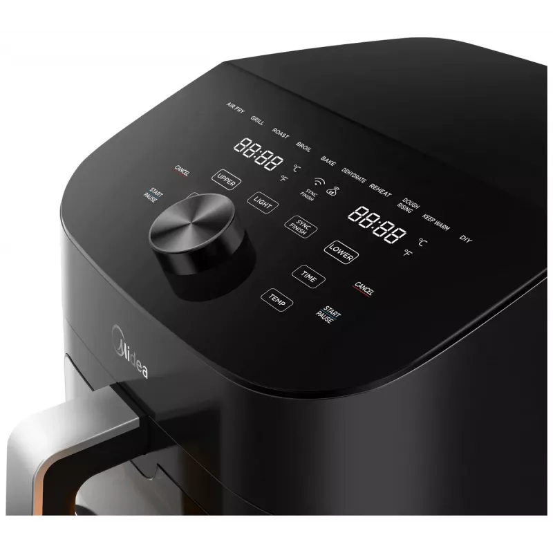 Fritadeira de ar quente Midea MAD1100DADK, 1850 W, capacidade dupla 4,4/6,4 L