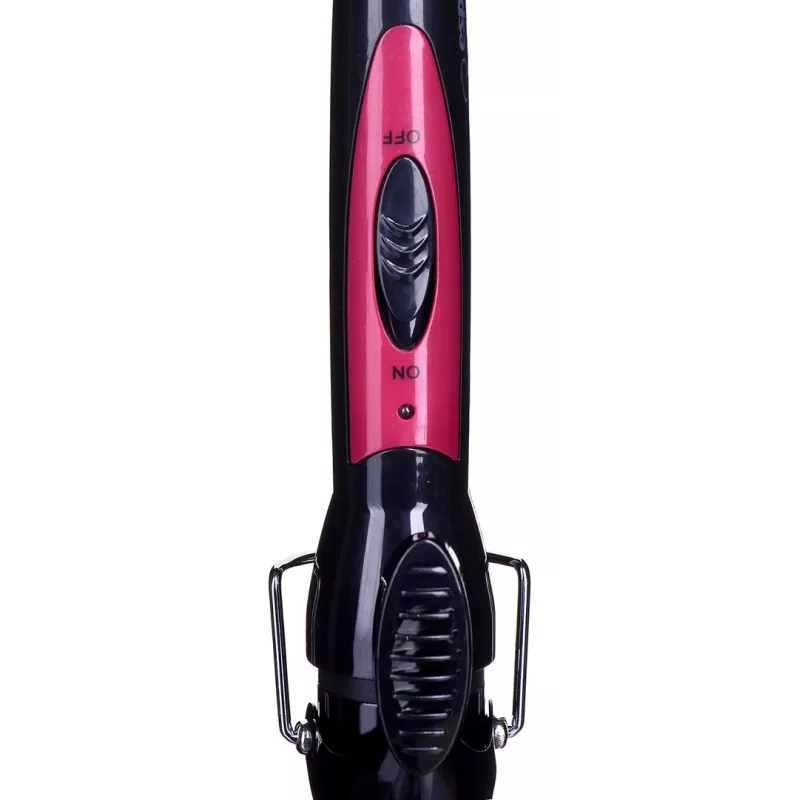 Modelador de caracóis Esperanza PENELOPE – bastão de cerâmica reto de 32 mm, máx. 180 °C, 45 W, 230 V, cabo de 1,7 m, preto/rosa