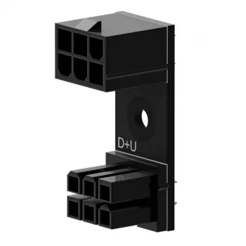 Adaptador PCIe 6‑Pin 180° D+U, Singularity SC-A-PCIE6-DU, adaptador de alimentação PCIe 6‑Pin em ângulo reto