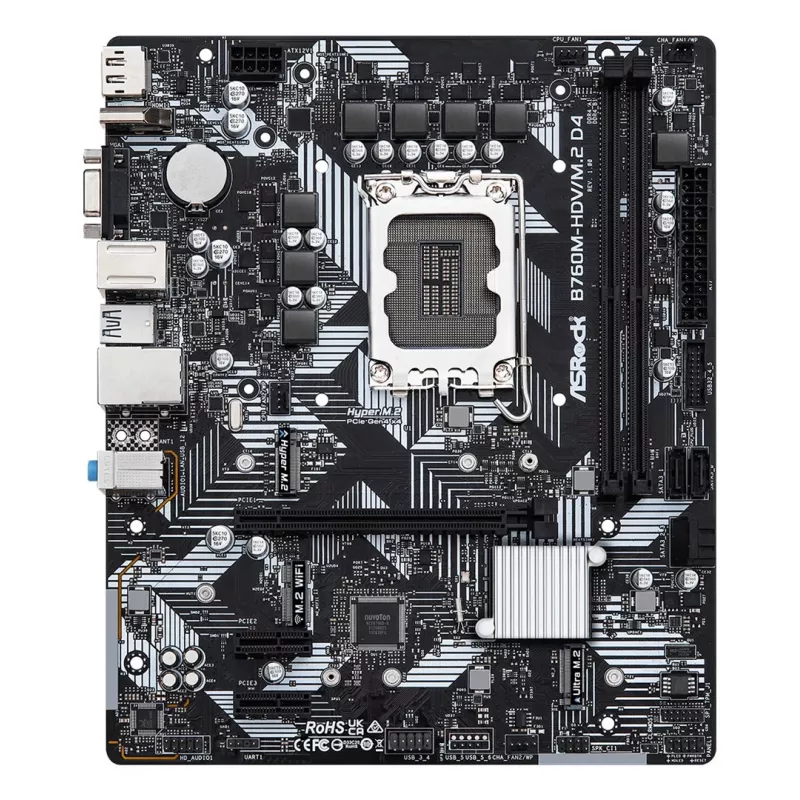 Placa-mãe ASRock B760M-HDV/M.2 D4 DDR4 LGA 1700 Micro-ATX
