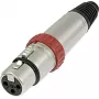 Conector fêmea XLR Neutrik, reto, número de polos: 3, prateado, NC3FXS, 1 unid. (NC3FXS)