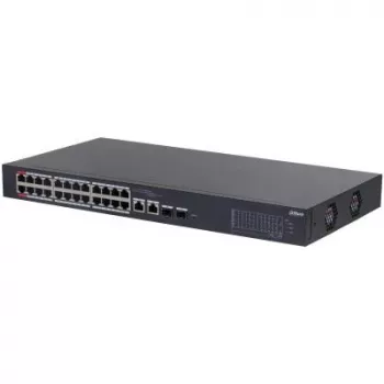 Switch de rede Dahua Technology DH-CS4226-24ET-375 gerido L2 Gigabit Ethernet (10/100/1000) Power over Ethernet (PoE) preto