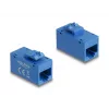 Delock 90642 módulo Keystone RJ45 fêmea para RJ45 fêmea, Cat.6A UTP, azul