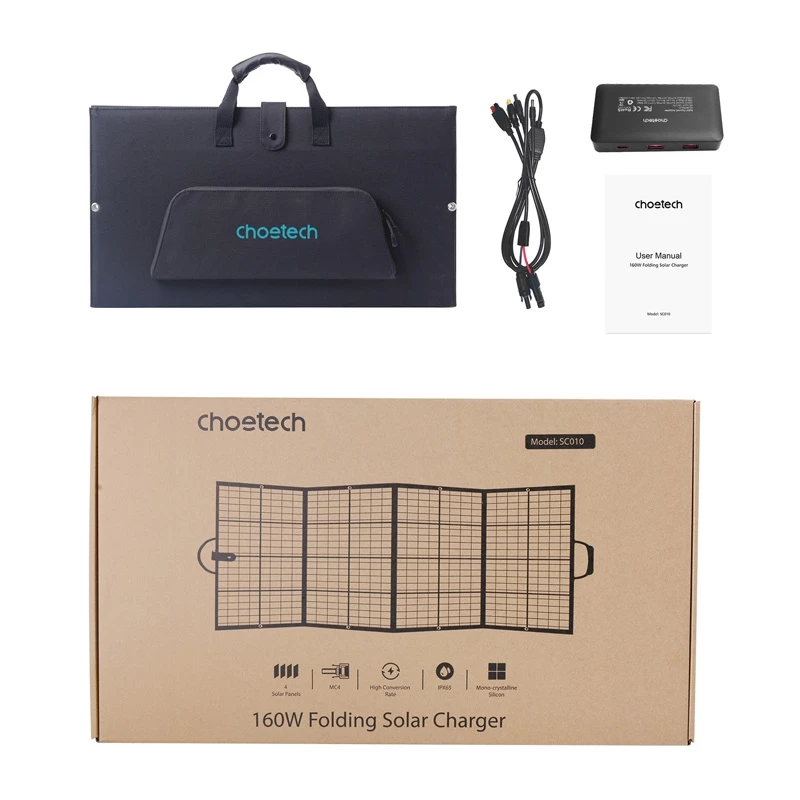 Carregador solar dobrável Choetech SC010 160W