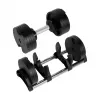 Haltere de ferro fundido ajustável Rebel Active 36 kg, incrementos automáticos de 2 kg