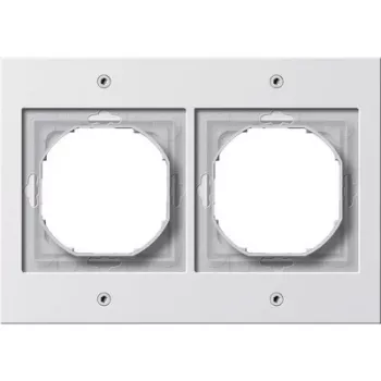 Placa de parede Gira TX_44 branca — termoplástico, design convencional, 110×157×16,3 mm