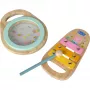 Conjunto musical de madeira Peppa Pig, brinquedo musical 2 peças