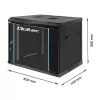 Armário rack 19 polegadas QOLTEC 54463 9U 600x500x450 mm caixa em metal para equipamento de rede