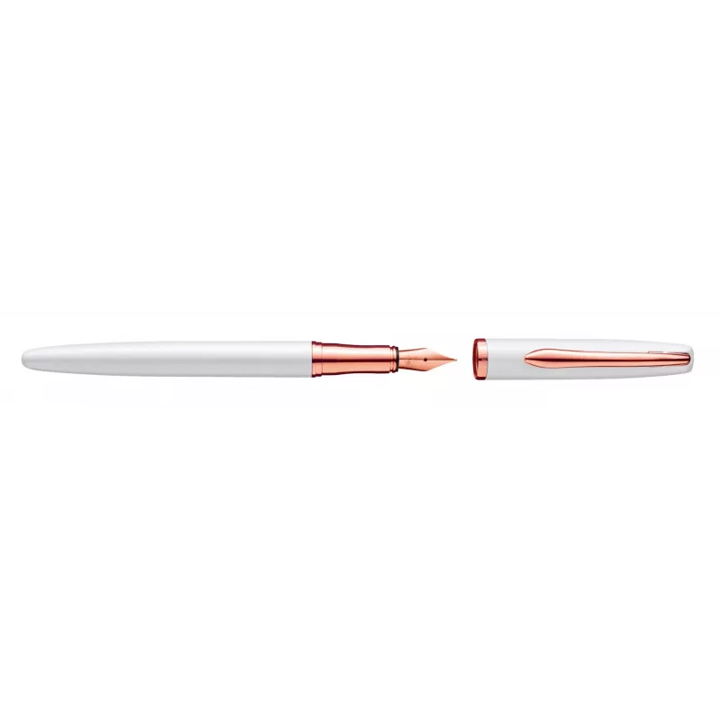Caneta de tinta permanente Pelikan Jazz Noble Elegance P36 dourado branco pérola sistema de cartuchos