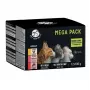 Sacos de alimento húmido para gatos PetRepublic 12x100g — frango, salmão, vitela