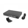Lanberg RSFE-16P-2C-150 switch PoE+ não gerido, 16x 10/100 PoE+, 2x combo Gigabit, 150 W, rack 1U
