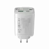 Carregador CANYON OnCharge 65RC com cabo USB-C integrado 65W, 1x PD, 1x QC, ficha EU, branco