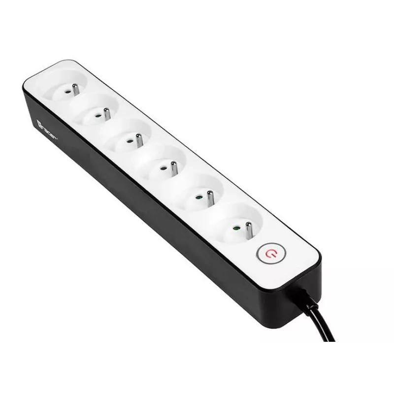 Extensão elétrica TRACER Zebra 1,5 m 6 tomadas