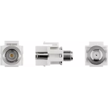 Goobay 79933 - Plano - branco - ficha F - conector fêmea - conector fêmea - plástico (79933)