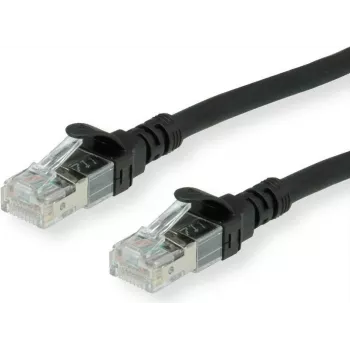 Roline - Cabo de patch - RJ-45 (M) para RJ-45 (M) - 1 m - SFTP, PiMF - CAT 6 - isento de halogéneos, moldado, fio flexível - preto