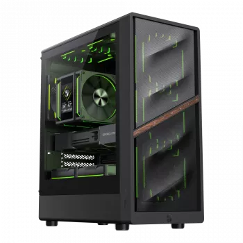 Caixa Gamemax | AERIS 330 MB | preto | Mini-Tower | fonte de alimentação não incluída