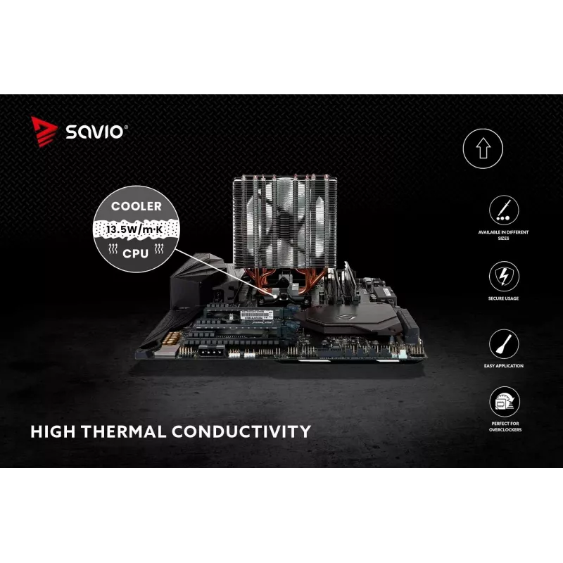 Pasta térmica SAVIO TG-03 13,5 W/m·K, 2 g — pasta térmica