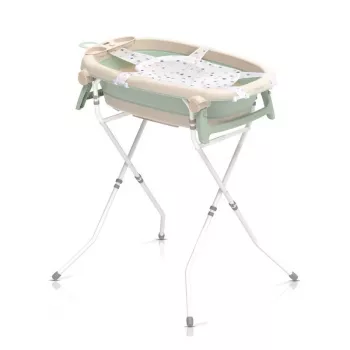 Banheira de bebé neno LUCY STAND dobrável com estrutura, retangular, 1 prateleira, carga máx. 30 kg, branco