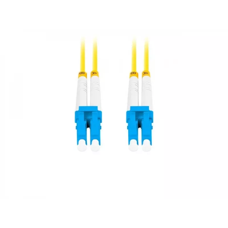 LANBERG FO-LULU-SD11-0010-YE cabo patch de fibra óptica, SM LC/UPC para LC/UPC duplex, G.657.A1, 1 m, amarelo