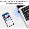 Mercusys MA14N AX3000 Nano adaptador USB Wi-Fi, até 287 Mbps