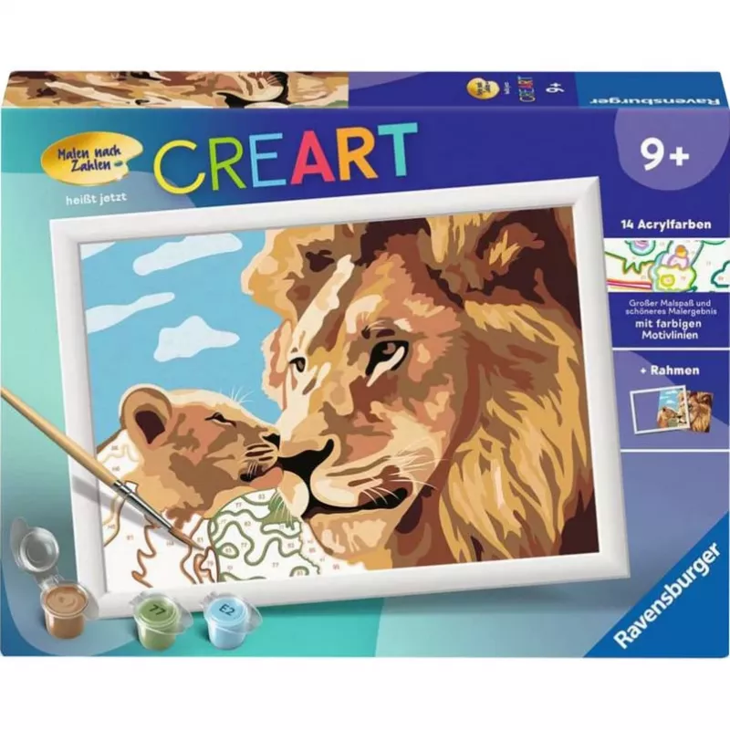 CreArt - Leão com bebé, pintura