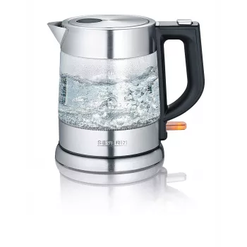 Severin WK 3468 chaleira elétrica 1 L 2200 W preto, aço inoxidável, transparente