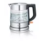 Severin WK 3468 chaleira elétrica 1 L 2200 W preto, aço inoxidável, transparente