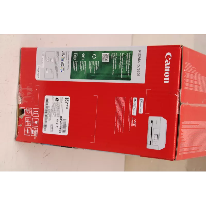 SALE OUT. Impressora multifunções Canon | PIXMA TS7650i | Jato de tinta | Cor | A4 | WLAN | Branco | EMBALAGEM DANIFICADA, MARCAS NA LATERAL DA IMPRESSORA