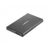 Caixa NATEC RHINO GO USB 3.0 para HDD/SSD SATA de 2,5'', preto alumínio