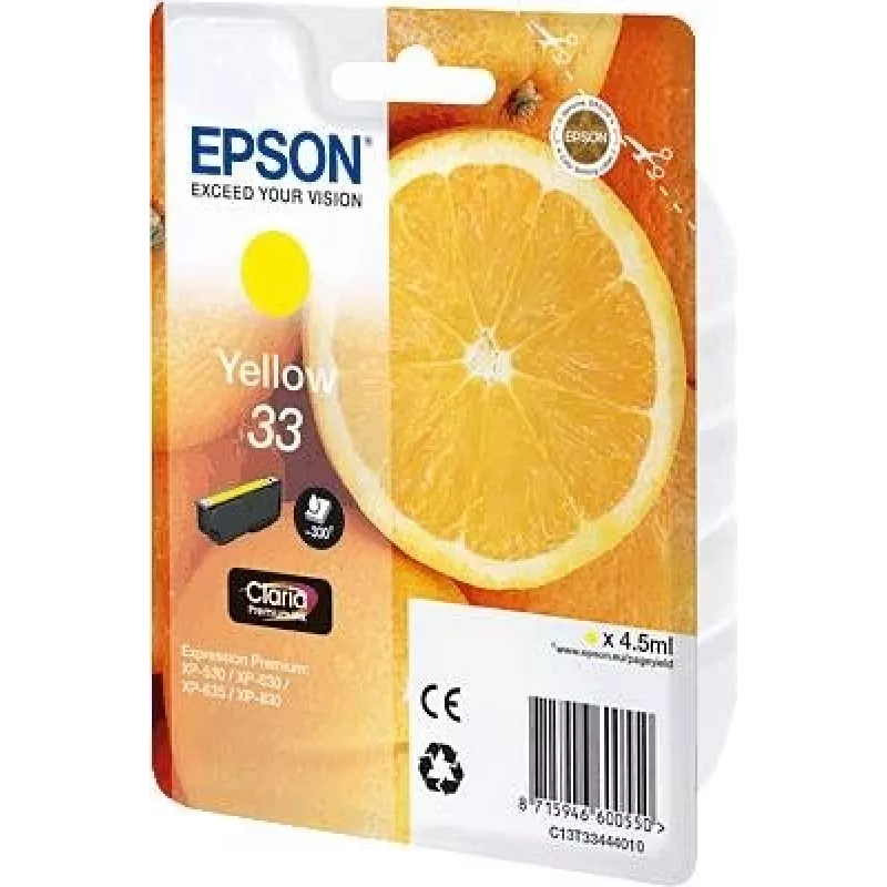Epson Oranges C13T33444010 tinteiro 1 unid. original amarelo