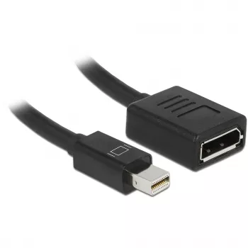 Cabo DisplayPort DeLOCK 65554 Mini DisplayPort 0,21 m preto
