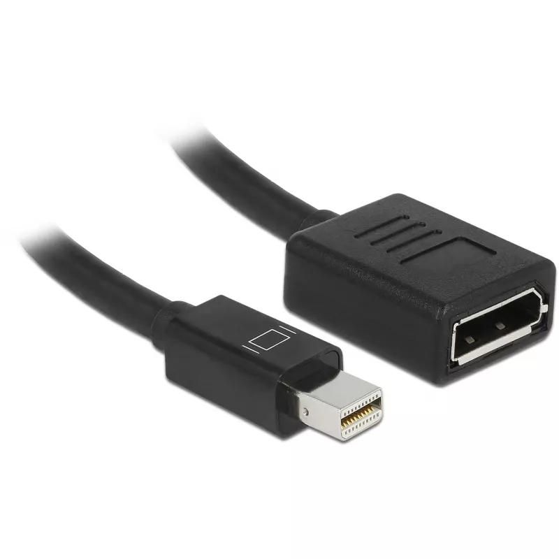 Cabo DisplayPort DeLOCK 65554 Mini DisplayPort 0,21 m preto