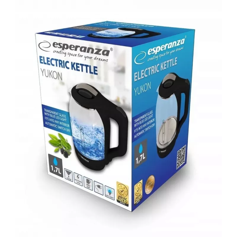 Chaleira Esperanza EKK025K 1,7 L preta, multicolor 1500 W