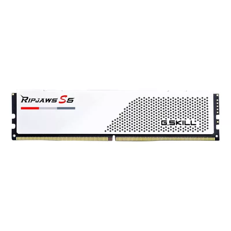 DIMM 32 GB DDR5-5600 (2x 16 GB) Dual-Kit, memória branca, F5-5600J4040C16GX2-RS5W, Ripjaws S5, INTEL XMP