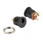 Delock 65503 Tomada DC de painel 2,1 x 5,5 mm, versão de soldar, preto
