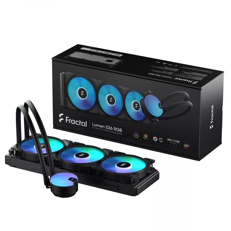 Fractal Design Lumen S36 v2 RGB refrigerador líquido tudo-em-um para processador 12 cm preto 1 unid.