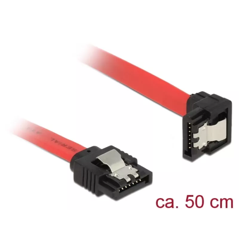 Cabo SATA DeLOCK 83979 0,5 m SATA 7 pinos preto vermelho