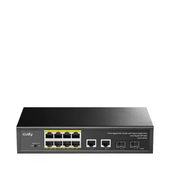 Switch de rede Cudy GS1010PS2 não gerido Gigabit Ethernet (10/100/1000) Power over Ethernet (PoE) preto