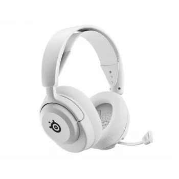 Headset Steelseries Arctis Nova 5P Wireless com arco de cabeça gaming USB Type-C Bluetooth branco