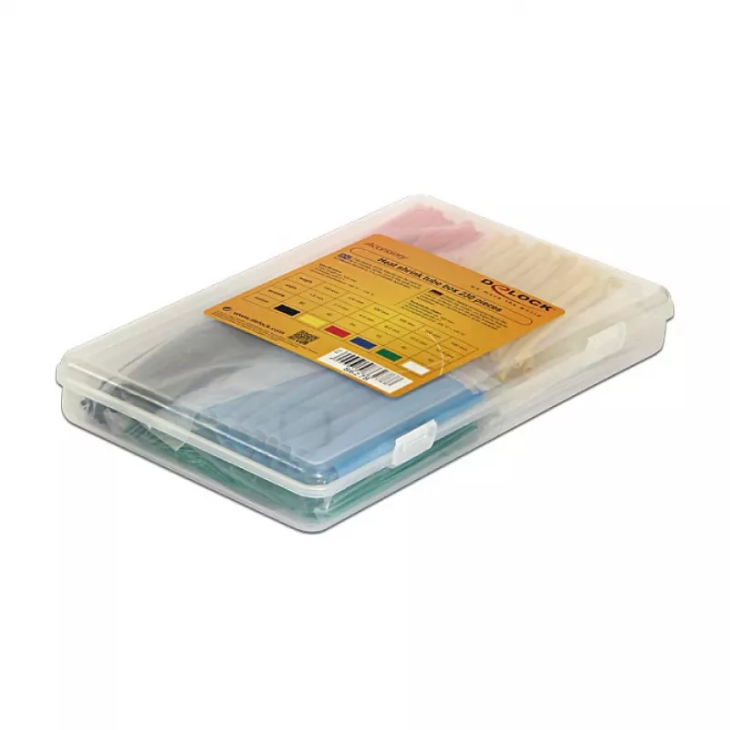 DeLOCK 86278 Kit de tubos termorretráteis, 230 peças, multicolor