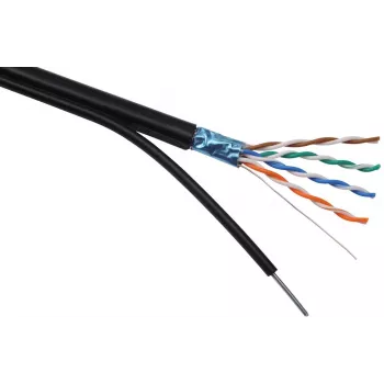 Cabo de rede Solarix SXKD-5E-FTP-PE-SAM RJ45 CAT5E 305 m preto