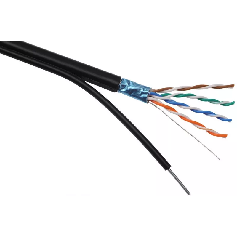 Cabo de rede Solarix SXKD-5E-FTP-PE-SAM RJ45 CAT5E 305 m preto