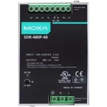Meanwell Moxa SDR-480P-48 - fonte de alimentação (montagem em calha DIN possível) (SDR-480P-48)