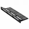 Patch panel 1U LANBERG PPKS-1124-B, 24 portas, 1U, ABS, preto, 482,6×44,5×154 mm