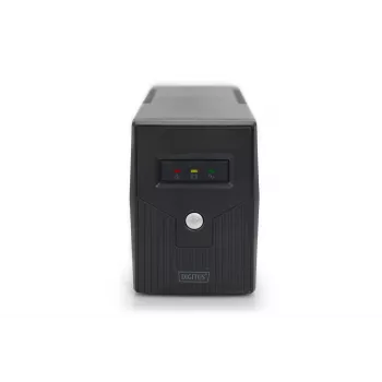 UPS DIGITUS DN-170063-B Line-Interactive 600 VA / 360 W, AVR, LCD, 2 saídas Type-F, bateria 7-Ah