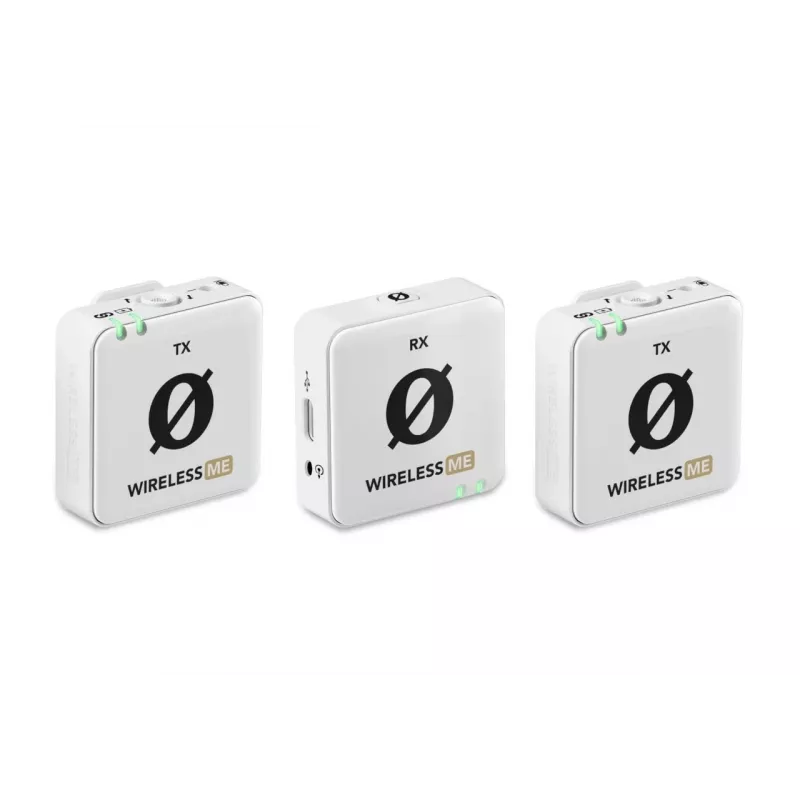 RØDE Wireless ME Dual branco - sistema de microfone sem fios compacto com dois transmissores para gravações de dois canais